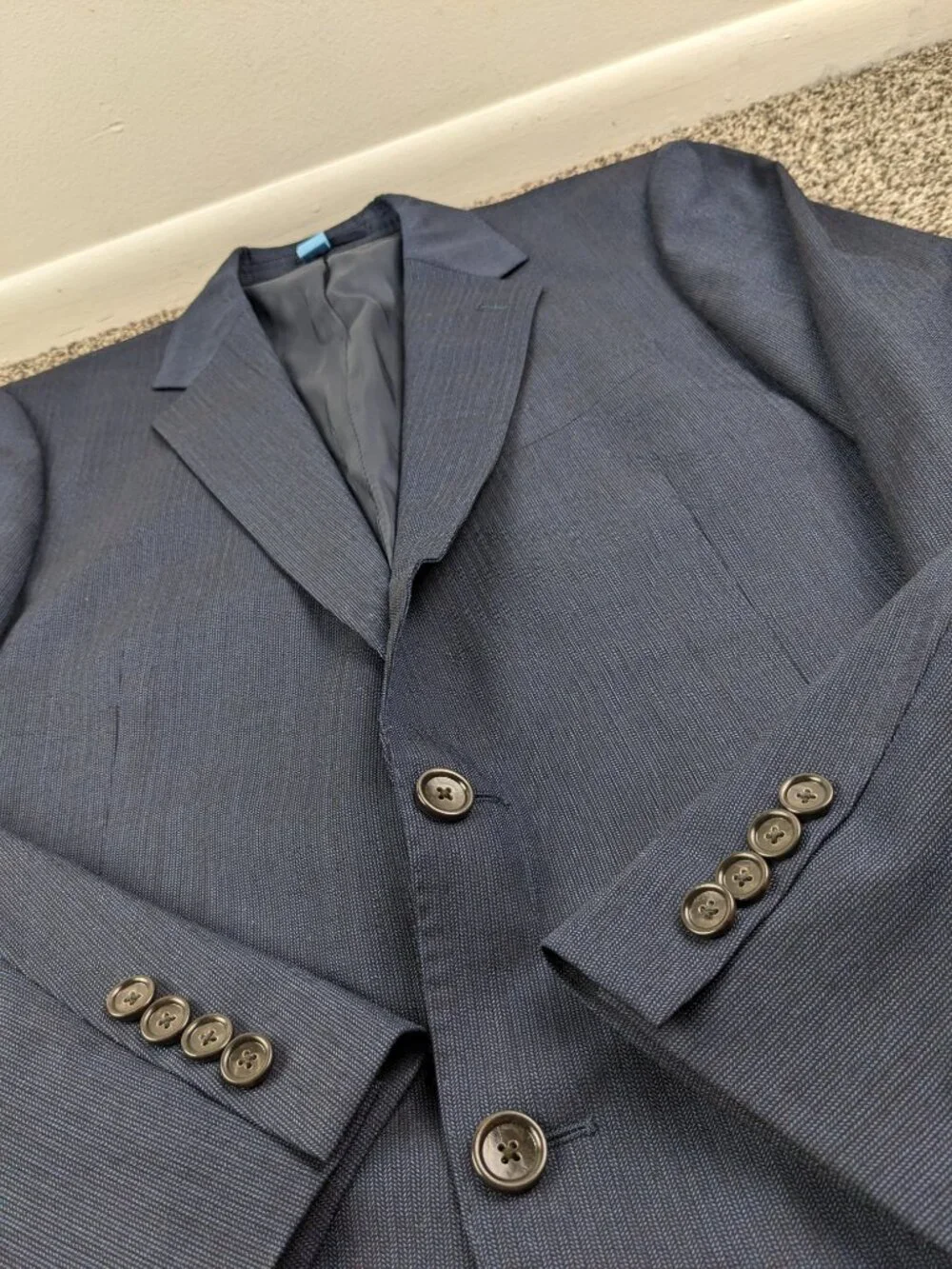 2020 J Crew Suit Ludlow 42R Slim Fit Four Season Wool Mini Herringbone 36x30